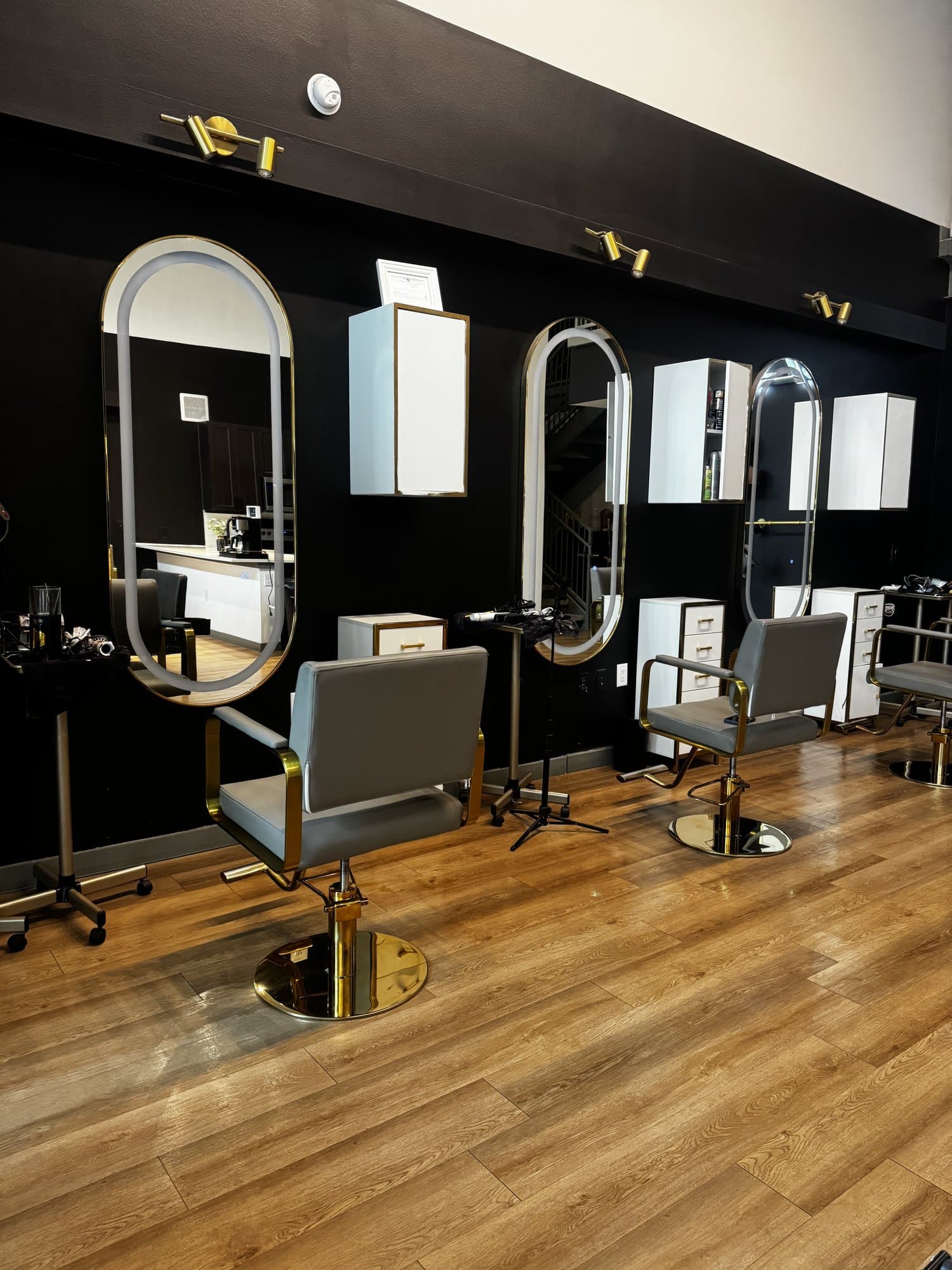 Modern salon, finished interior clean