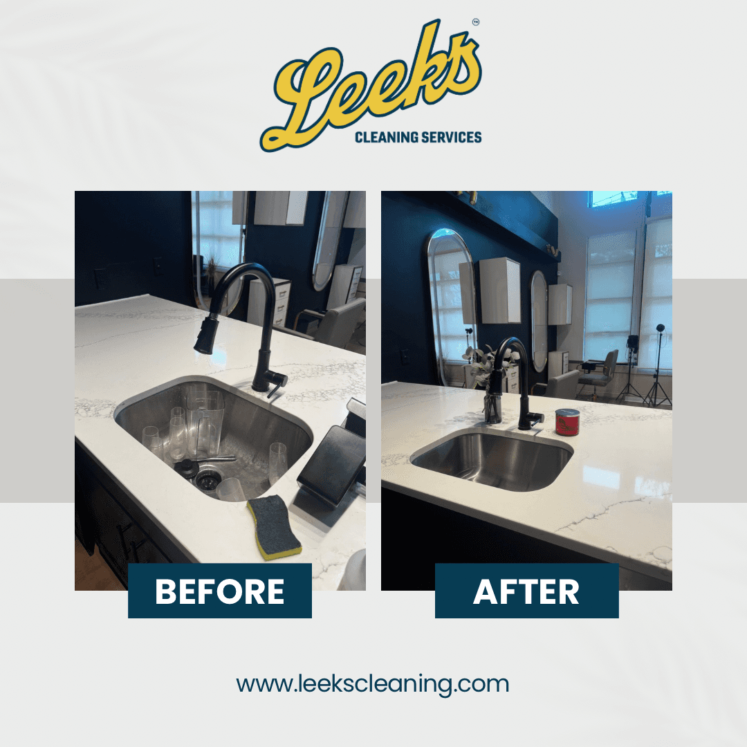 Before & after: kitchen counter & sink